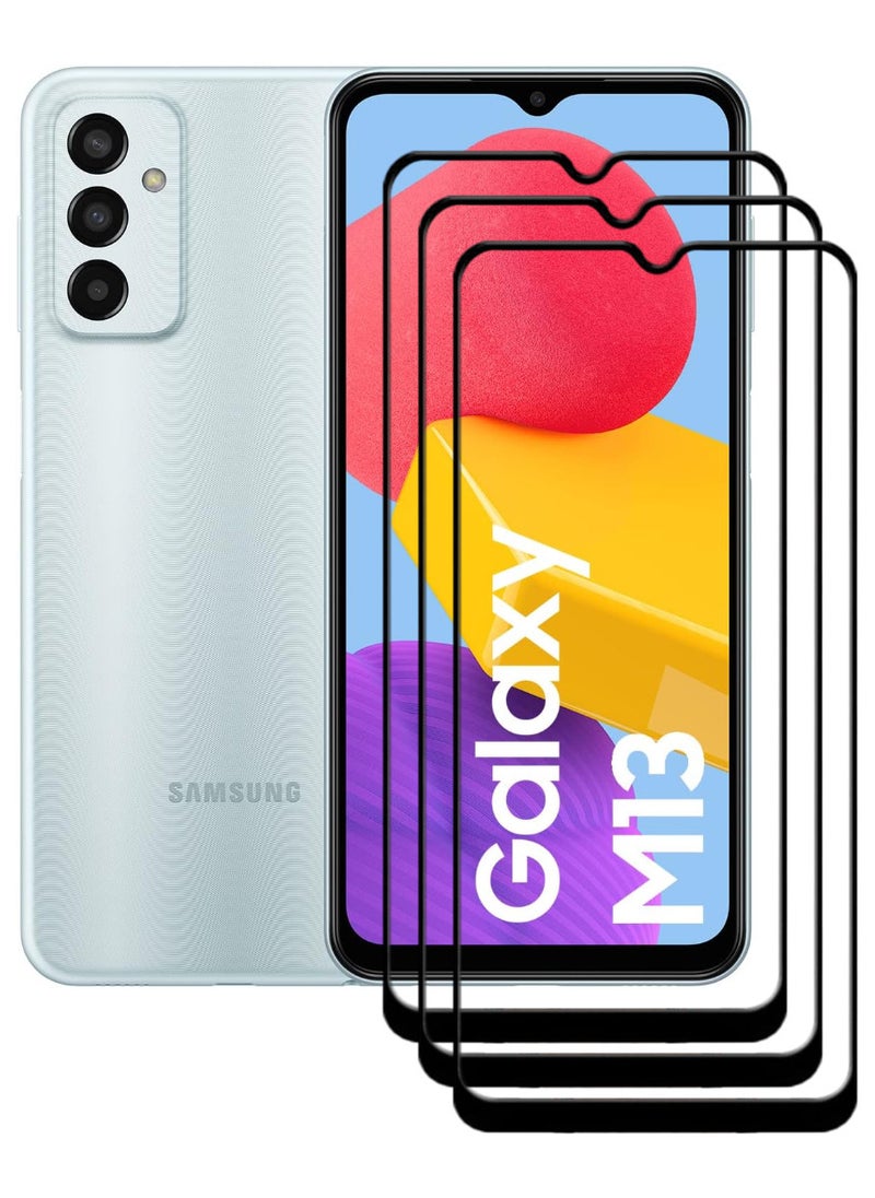 ACLIX 3 Pieces Antistatic ESD Dustproof Premium Quality High Definition Tempered Glass Screen Protector Designed For Samsung Galaxy M13 - Image 1