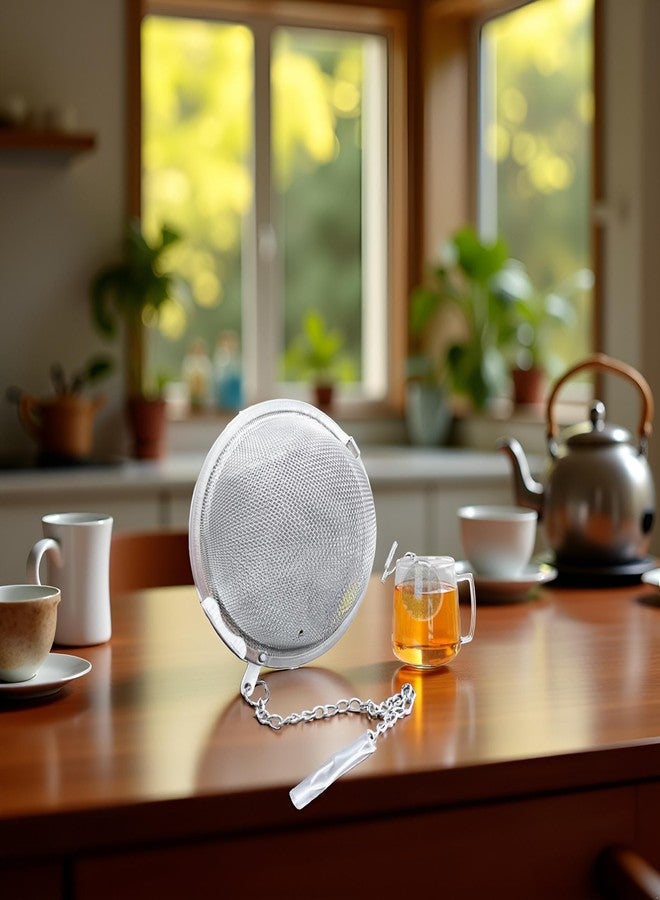 Qintreesify Stainless Steel Mesh Tea Ball, Extra Fine Mesh Tea Infuser for Loose leaaf Tea, Premium Tea Filter Tea Interval Diffuser, Tea Strainers Tea Infuser Strainer Filters for Tea (7CM) - Image 4