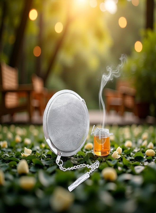 Qintreesify Stainless Steel Mesh Tea Ball, Extra Fine Mesh Tea Infuser for Loose leaaf Tea, Premium Tea Filter Tea Interval Diffuser, Tea Strainers Tea Infuser Strainer Filters for Tea (7CM) - Image 2