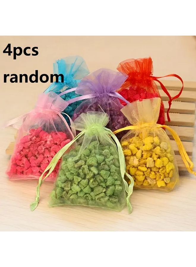 4pcs Assorted Aromatic Stone Sachets Long Lasting Deodorizing Wood Pellets For Car And Home - Image 1
