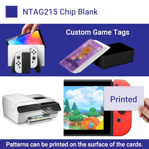 Origin-Joy 50 PCS NFC Cards, NTAG215 Blank Waterproof 85.5 x 54mm NFT Chips, Programmable & Rewritable, Compatible with Amiibo, TagMo, iOS & Android Devices (White) - Image 2