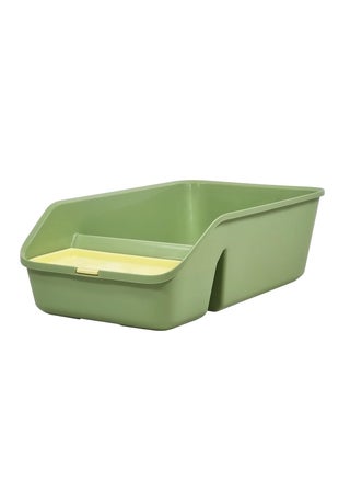 Cat litter box for small to medium-sized cats, Semi-enclosed design litter box with Low entrance and Build-in-scoop for hassle-free cleaning, Durable and easy to clean 49 cm (Green) - pzsku/ZC8D19E155123C337B591Z/45/1743437813/606c4703-f50e-49a7-a85d-97772a2f6924