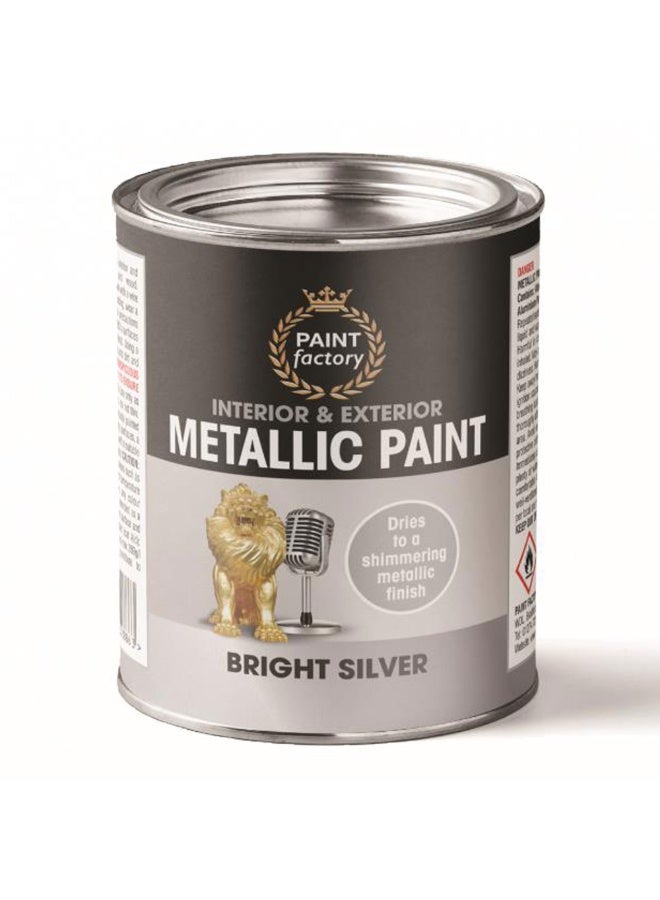 مصنع الطلاء دهان فاكتوري ميتاليك تيند برايت سيلفر ٣٠٠مل - يمنح لمسة نهائية معدنية لامعة رائعة تضيف الأناقة والبريق لأي مشروع. - Image 1