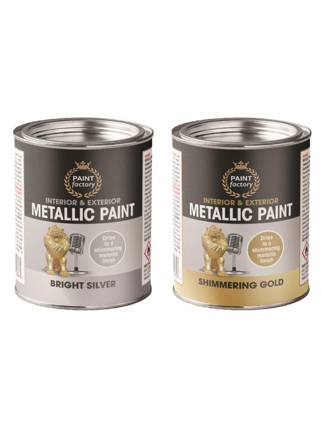 مصنع الطلاء دهان فاكتوري ميتاليك تيند برايت سيلفر ٣٠٠مل - يمنح لمسة نهائية معدنية لامعة رائعة تضيف الأناقة والبريق لأي مشروع. - Image 2