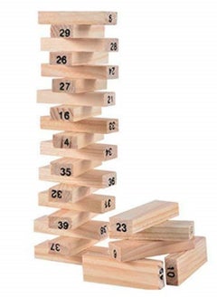 Cool Baby Wood Building Wooden Tower Blocks Toy Domino Stacker Board Game Family Funny Extract Building Blocks Game  - Image 2