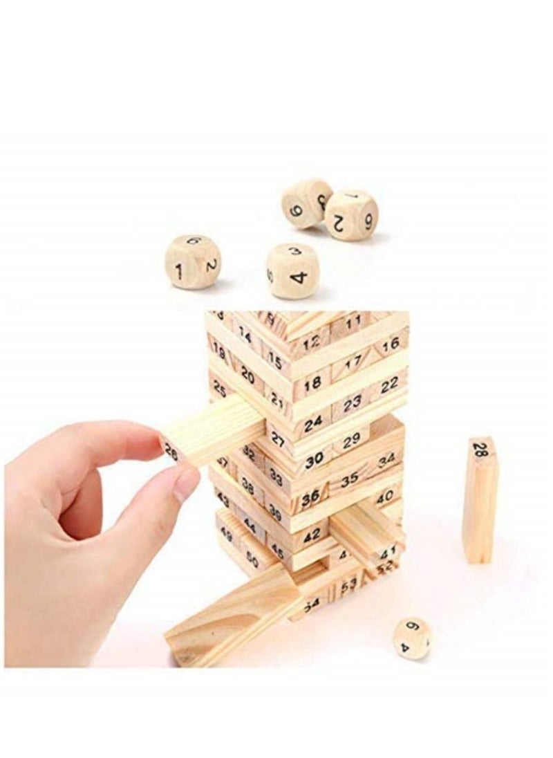 Cool Baby - Wood Building Wooden Tower Blocks Toy Domino Stacker Board Game Family Funny Extract Building Blocks Game - Image 1