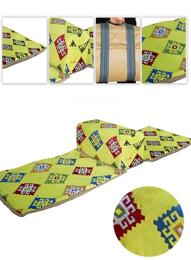 Cady One Camping Mattress For Two People Sitting With Side Bolster, Two-Seater Sponge - Image 1