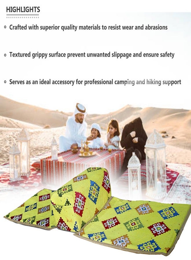 Cady One Camping Mattress For Two People Sitting With Side Bolster, Two-Seater Sponge - Image 2