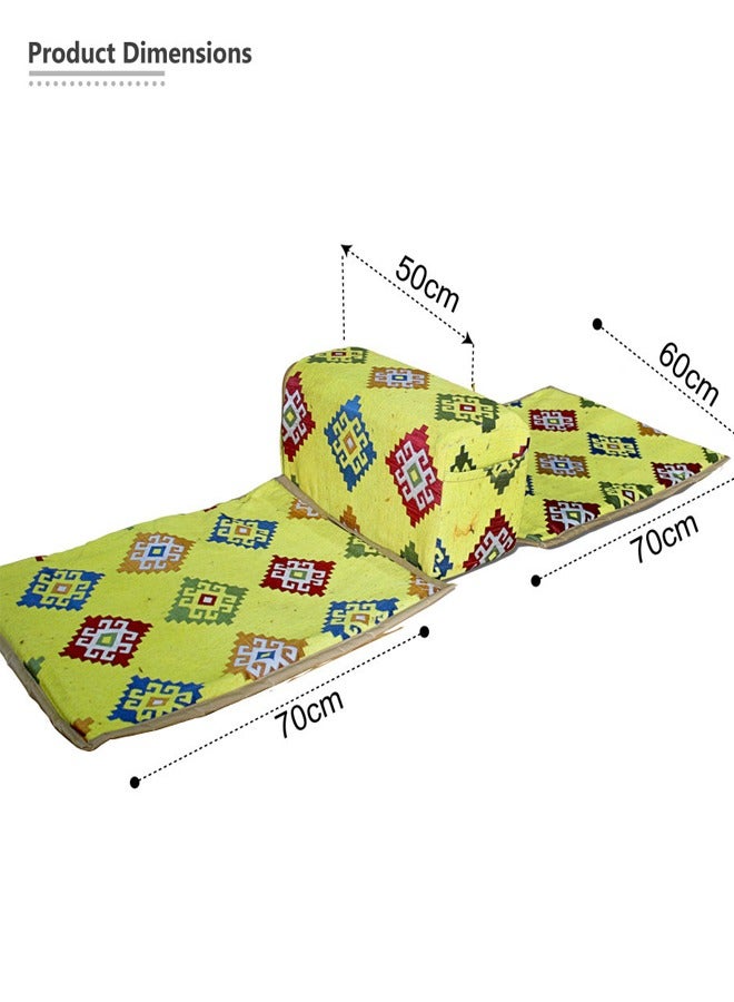 Cady One Camping Mattress For Two People Sitting With Side Bolster, Two-Seater Sponge - Image 3