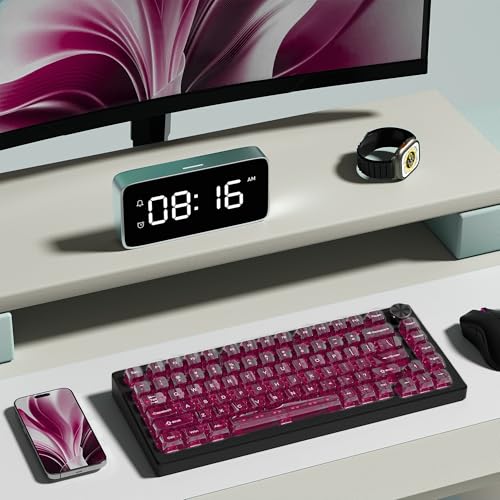 dagaladoo Fuchsia Clear keycaps for Mechanical Keyboard,Transparent MDA keycaps 60 75 100 Percent,Ceramic Jelly Key caps Set,Shine Through Key caps for Mx Switches Mechanical Keyboard(115key) - Image 5