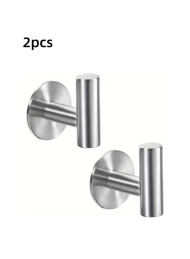 خطافات لاصقة فضية ذاتية اللصق، مقابض أدراج متينة، رافعة غطاء المرحاض، مجموعة من 2 - Image 1