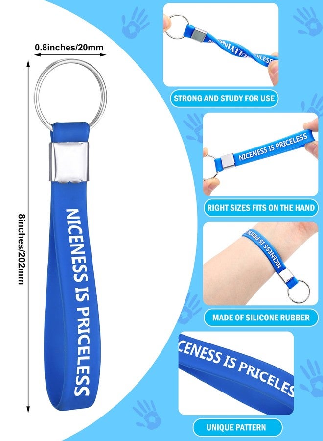 Highergo 60 Pcs Anti Bullying Awareness Silicone Keychains Bulk 5 Styles Stop Bullying Prevention Awareness Items for Women Men School Fundraising Charity Event Support Group - Image 2
