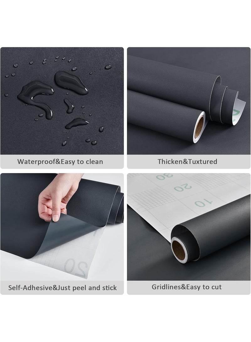 Sharpdo Black Wallpaper White Peel and Stick Wallpaper Marble Counter Top Stick on Wallpaper Backsplash Self Adhesive Wallpaper (3m×60cm) - Image 3