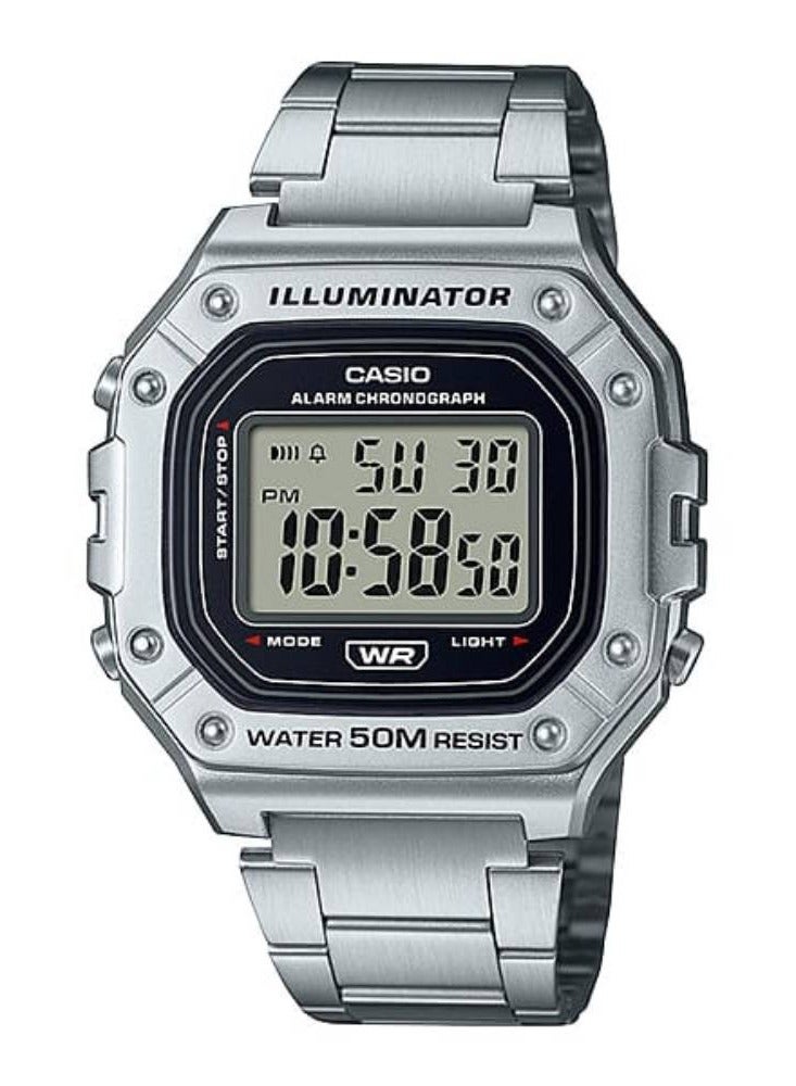 CASIO CASIO Men's Wrist Watch W-218HD-1AVDF - 44 mm - Silver - Image 1