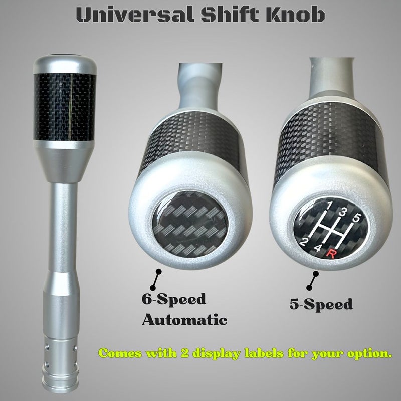 Extended Carbon Fiber Gear Shift Knob 9.88oz for Manual and Automatic - Image 5