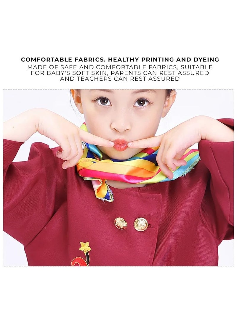 4PCS Flight Attendant Suit, Stewardess Uniform Set with Top, Skirt, Hat and Scarf, Girl's Aerospace Flight Attendant Uniform, Stewardess Costume for Cosplay, Stage Performance and Themed Party(3-8 Years, 80-110cm)  - Image 5