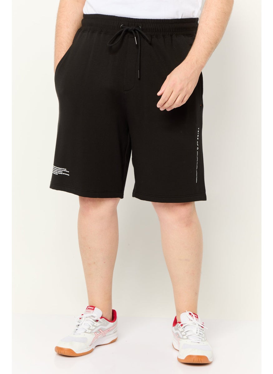 TRIBE OF 6 - Men Sportswear Fit Football Short, Black - Image 1