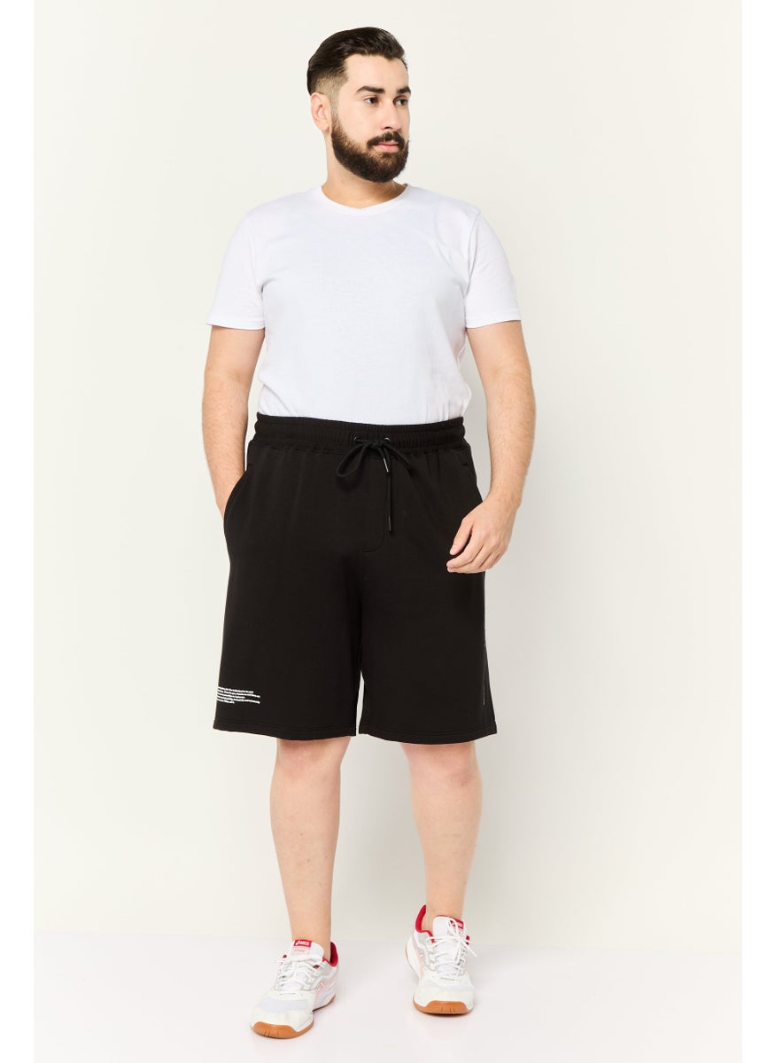 TRIBE OF 6 - Men Sportswear Fit Football Short, Black - Image 1