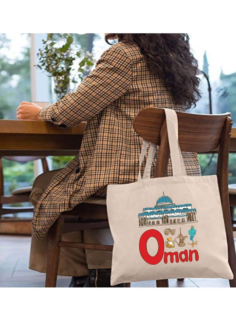 Oman National Day Cotton Tote Bag - A Reusable and Eco-Friendly Way to Show Your Omani Spirit - Image 3