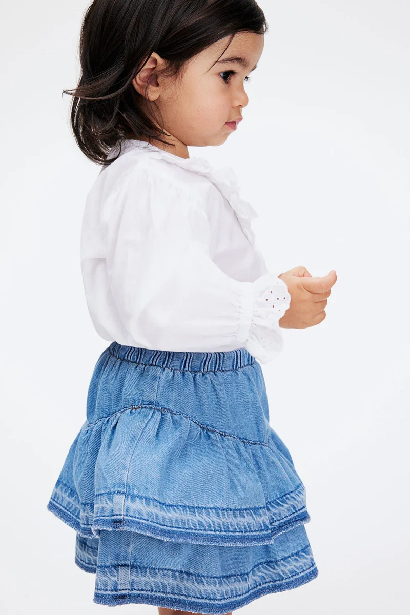 H&M Flounce-detail cotton blouse