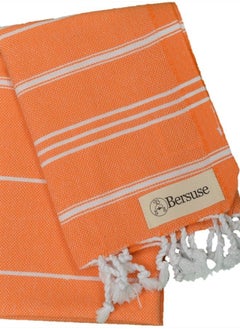 100% Cotton Anatolia Turkish Hand Towel - 23x43 Inches, Orange