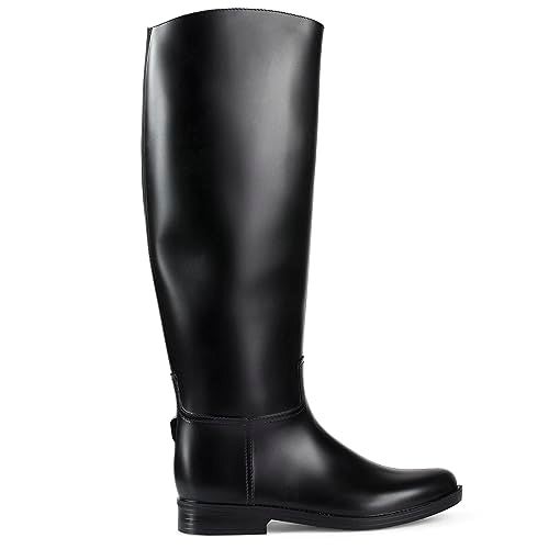 HORZE Chester Kids Equestrian Rubber Riding Boots | Tall Dress Boots for Girls, Boys | See Size Chart - Black - 1 - Image 5