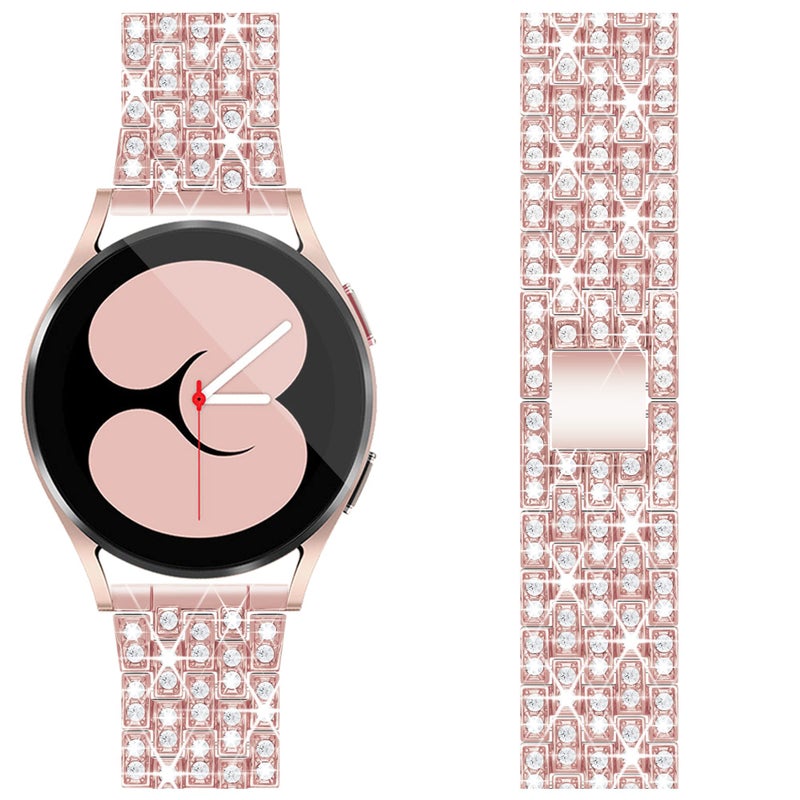 KASTWAVE Luxury Bling Metal Strap Compatible with Samsung Galaxy Watch 5/4/5 Pro/4 Classic/Watch 3 – Women’s Rose Gold Jewelry Replacement Band - Image 2