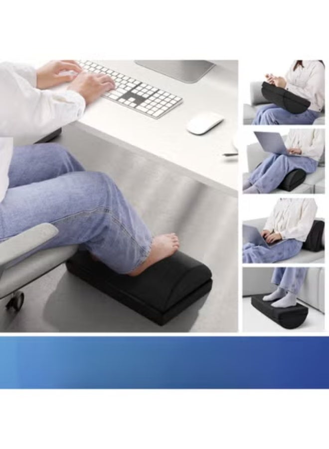 Ergonomic Under-Desk Footrest with Adjustable Dual Heights - Versatile Leg Support with Washable Cover for Office, Home & Travel - Back & Knee Pain Relief. - Image 2