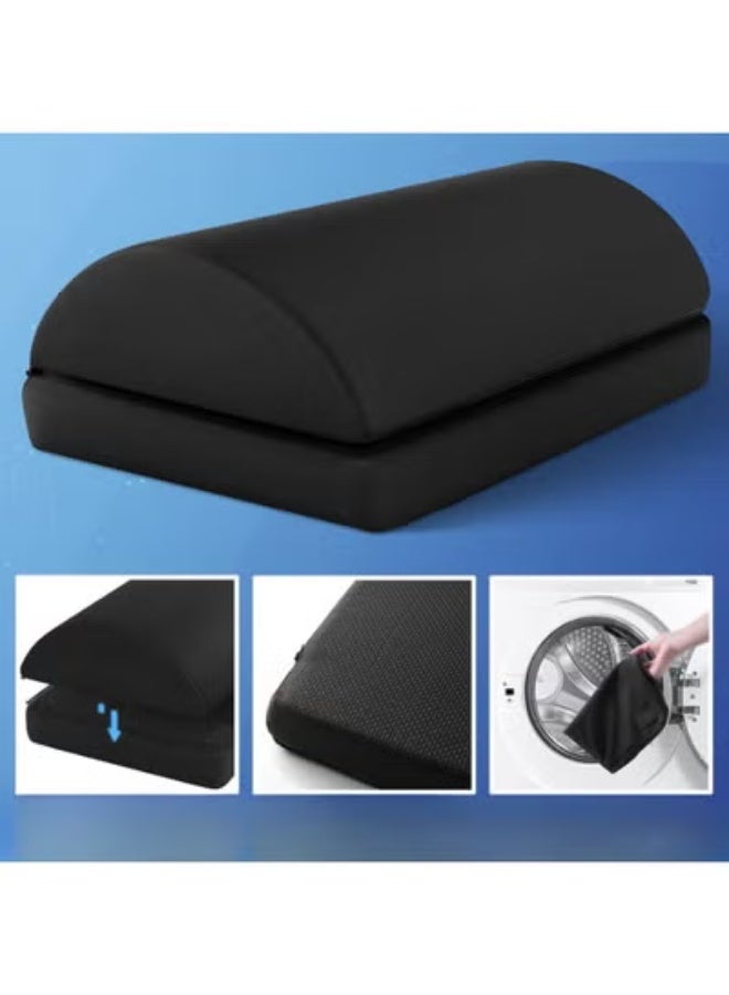 Ergonomic Under-Desk Footrest with Adjustable Dual Heights - Versatile Leg Support with Washable Cover for Office, Home & Travel - Back & Knee Pain Relief. - Image 3