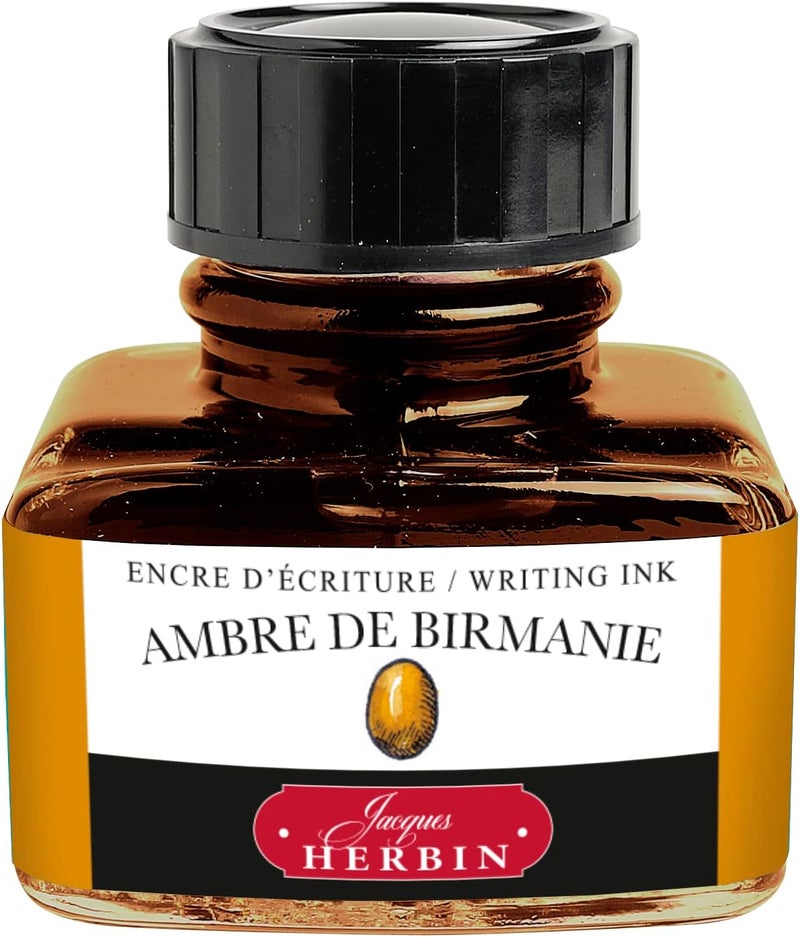 Jacques Herbin 30 ml Writing Ink Bottle - Amber Color - Image 1