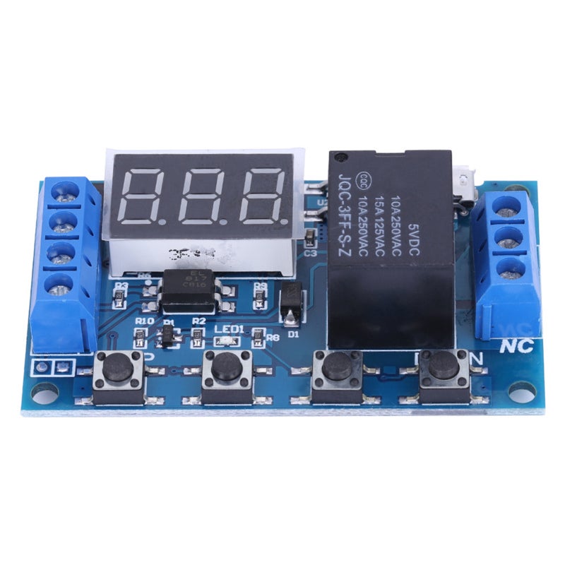 Tongling Timer Switch Module 6.2*3.8*1.7cm 6V-30V & Micro USB 5.0V Power - Reverse Input Protection Emergency Stop Button - Adjustable OP CL LOP Parameters for Industrial Circuit Applications - Image 5