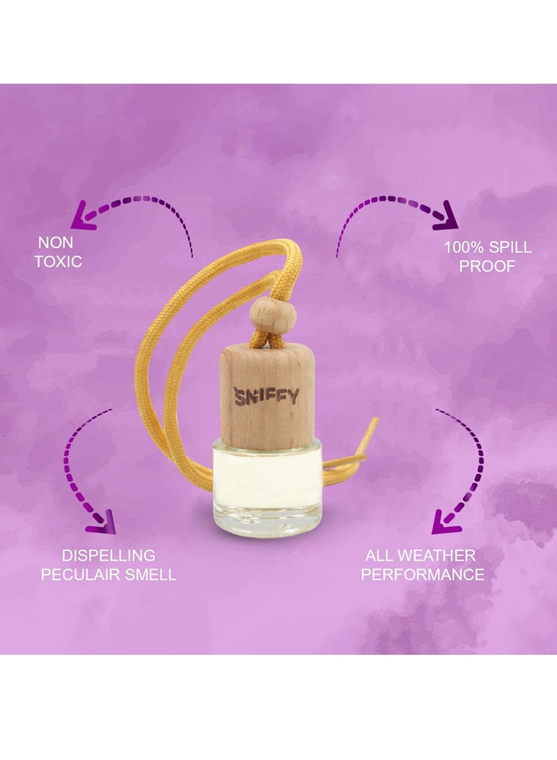 Sniffy Cherry Car Hanging Air Freshener Bottle, Long Lasting Natural Fragrance Diffuser for Car Rear View Mirror, Spill Proof Aromatherapy Perfume Oil, Odor Eliminator for Car Home Office Bedroom, Organic Alcohol Free Air Freshener Bottle Interior Use - Image 3