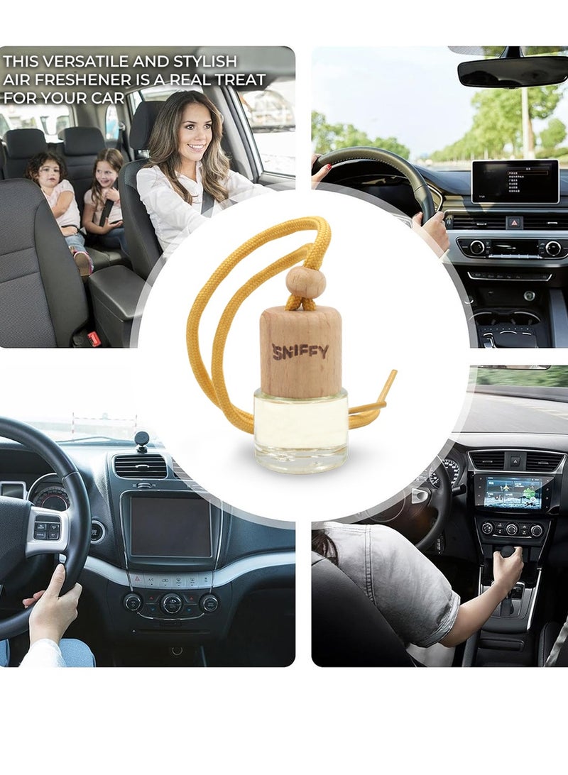 Sniffy Cherry Car Hanging Air Freshener Bottle, Long Lasting Natural Fragrance Diffuser for Car Rear View Mirror, Spill Proof Aromatherapy Perfume Oil, Odor Eliminator for Car Home Office Bedroom, Organic Alcohol Free Air Freshener Bottle Interior Use - Image 5