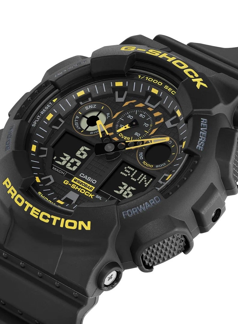 Casio G-Shock Watch - GA-100CY-1ADR Black Dial, Black Band - Image 2