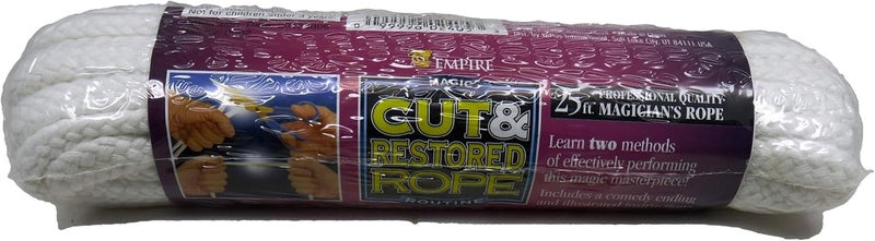 Empire Magic Cut and Restore Rope - 25 Feet of Professional Quality Magician's Rope