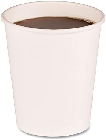 Boardwalk BWKWHT8HCUP 8 oz Paper Hot Cups  White 20 CupsSleeve 50 SleevesCarton - Image 2