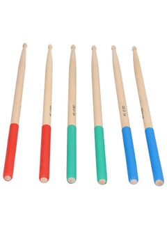 Thoraya 3 Pairs 5A Wood Drumstick Pack Set Kit NonSlip Music Instrument Accessory for Adults Kids  - Image 3