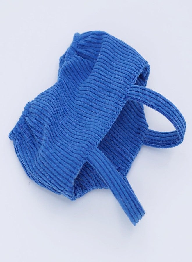 Etistta 6.7 inch Doll Clothes with Hat, Corduroy Bib Pants Overalls for 17cm Doll Accessories Outfits (Blue) - Image 3