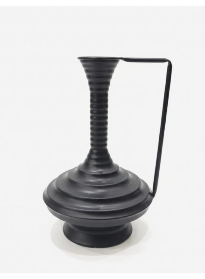 AKDC Modern Black Metal Vase – 26 cm Stylish Home Décor Accent - Image 2