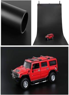 PADOM Padom (120x200cm) Photography Backdrop Matte PVC Background Paper for Photo Video Photography Studio (BLACK)  - Image 4