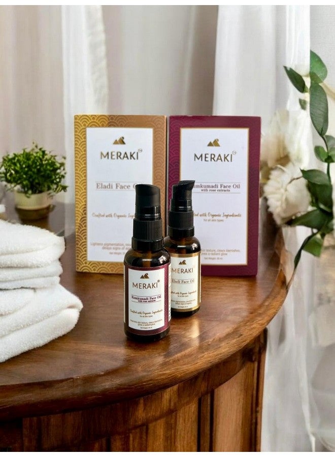 MERAKI Eladi Face Oil and Kumkumadi Face Oil Combo Pack - 30 ml Each | Ayurvedic Glow Serum for Radiant Skin | Natural Skincare for Face Brightening and Moisturization - Image 3