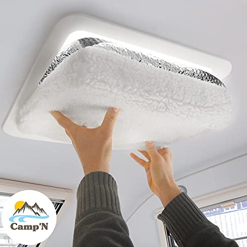 Camp'N 14" x 14" RV Vent Insulator - RV Skylight Insulator Universal Camper Skylight Cover and RV Insulation for Skylight - 1 Pack Camper Vent Insulator - Image 4