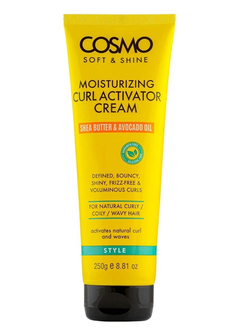 COSMO - Soft And Shine Moisturizing Curl Activator Cream SHEA Butter And Avocado Oil 250g - Image 1