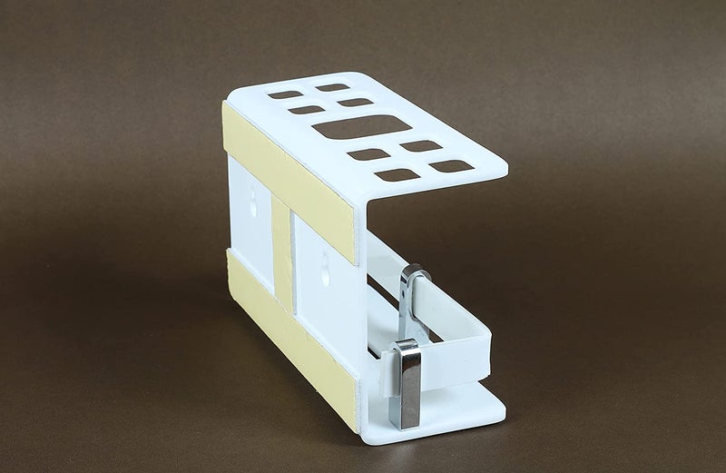 Bonsenkitchen Easy Stick On Self Adhesive Wall Mount Acrylic Toothbrush Holder/Stand/Tumbler/Toothpaste Holder/Stand/Tumbler/Toothpaste for (White Big AC) - Image 4