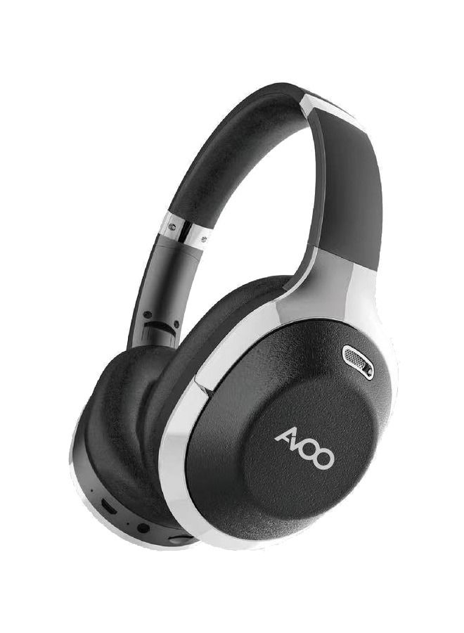 AVOO Bluetooth Wireless Headset Over-Ear Headphone EP206 With Mic Silver/Black - Image 1