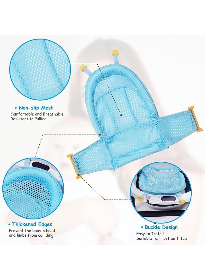 رات سو شبكة استحمام الطفل مع مقعد مقاوم للانزلاق - داعم استحمام الرضيع قابل للتعديل | صحي | سهل التخزين | للرضيع المولود حديثًا (0-12 شهرًا) - Image 3