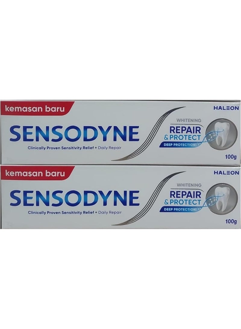 Sensodyne Repair and Protect Whitening Toothpaste, 100g (Pack of 2)