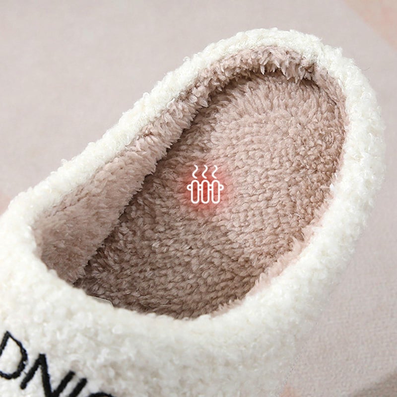Tellrain Women Slippers Cute Pattern Big Heart Mushroom Warm Soft Bedroom Shoes Fuzzy Closed Toe Sandals Non Slip House Bedroom Slippers - Image 4