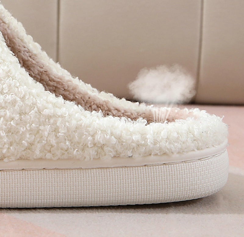 Tellrain Women Slippers Cute Pattern Big Heart Mushroom Warm Soft Bedroom Shoes Fuzzy Closed Toe Sandals Non Slip House Bedroom Slippers - Image 5