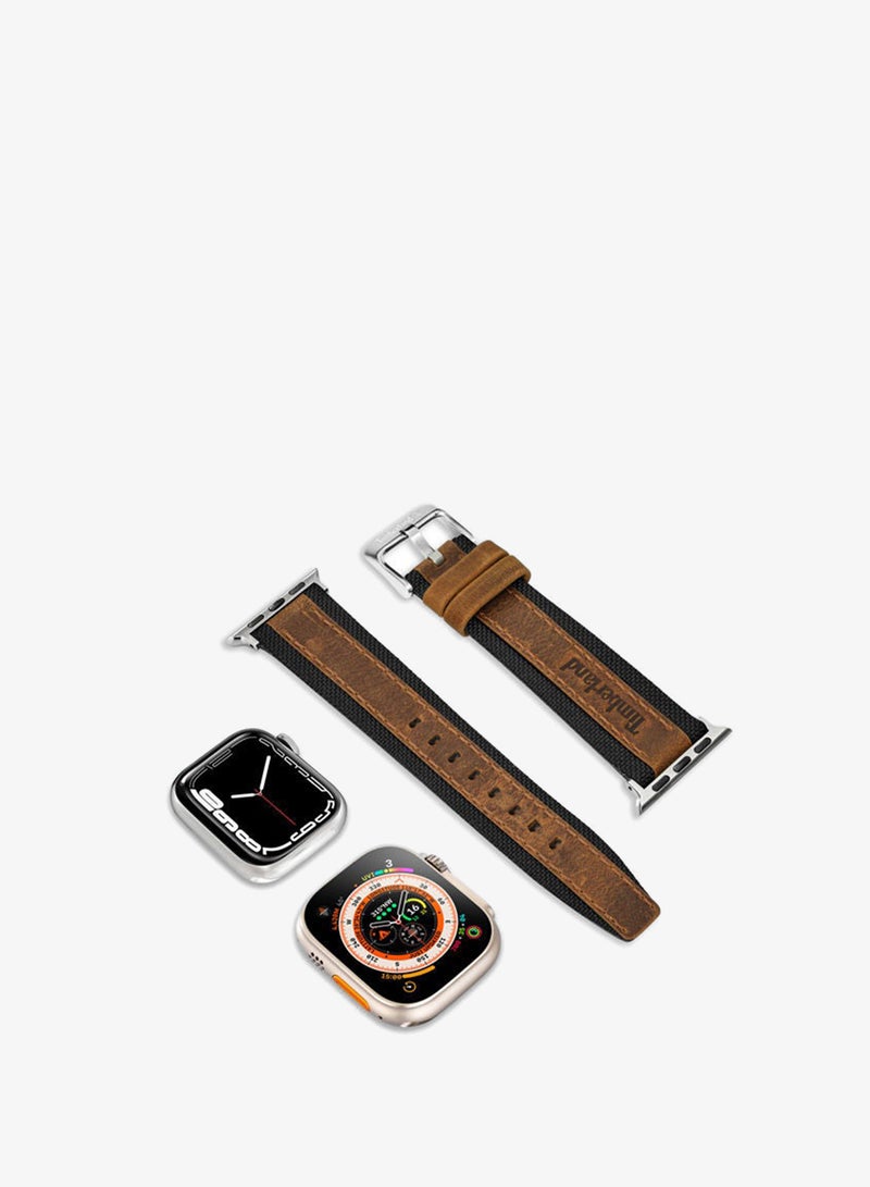 Timberland Arnett Black & Brown ReBOTL Unisex Universal Watch Strap 22mm - TDOUS0001708 - Image 3